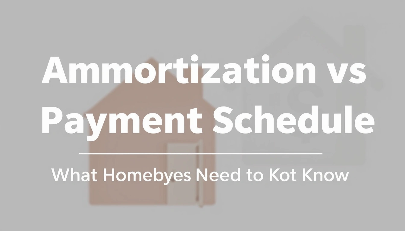 Amortization vs Payment Schedule: What Homebuyers Need to Know