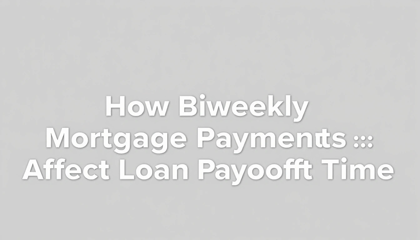 How Biweekly Mortgage Payments Affect Loan Payoff Time How Biweekly Mortgage Payments Affect Loan Payoff Time