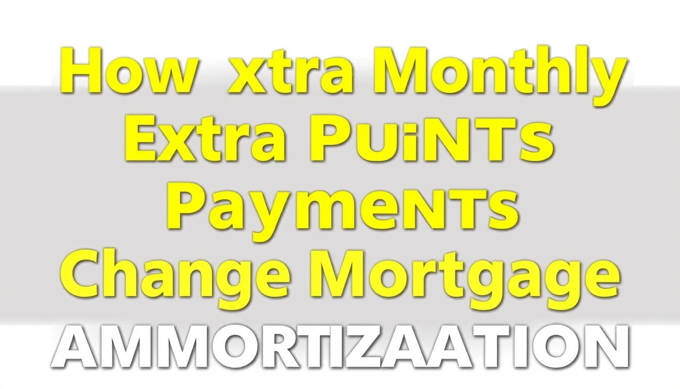 How Extra Monthly Payments Change Mortgage Amortization