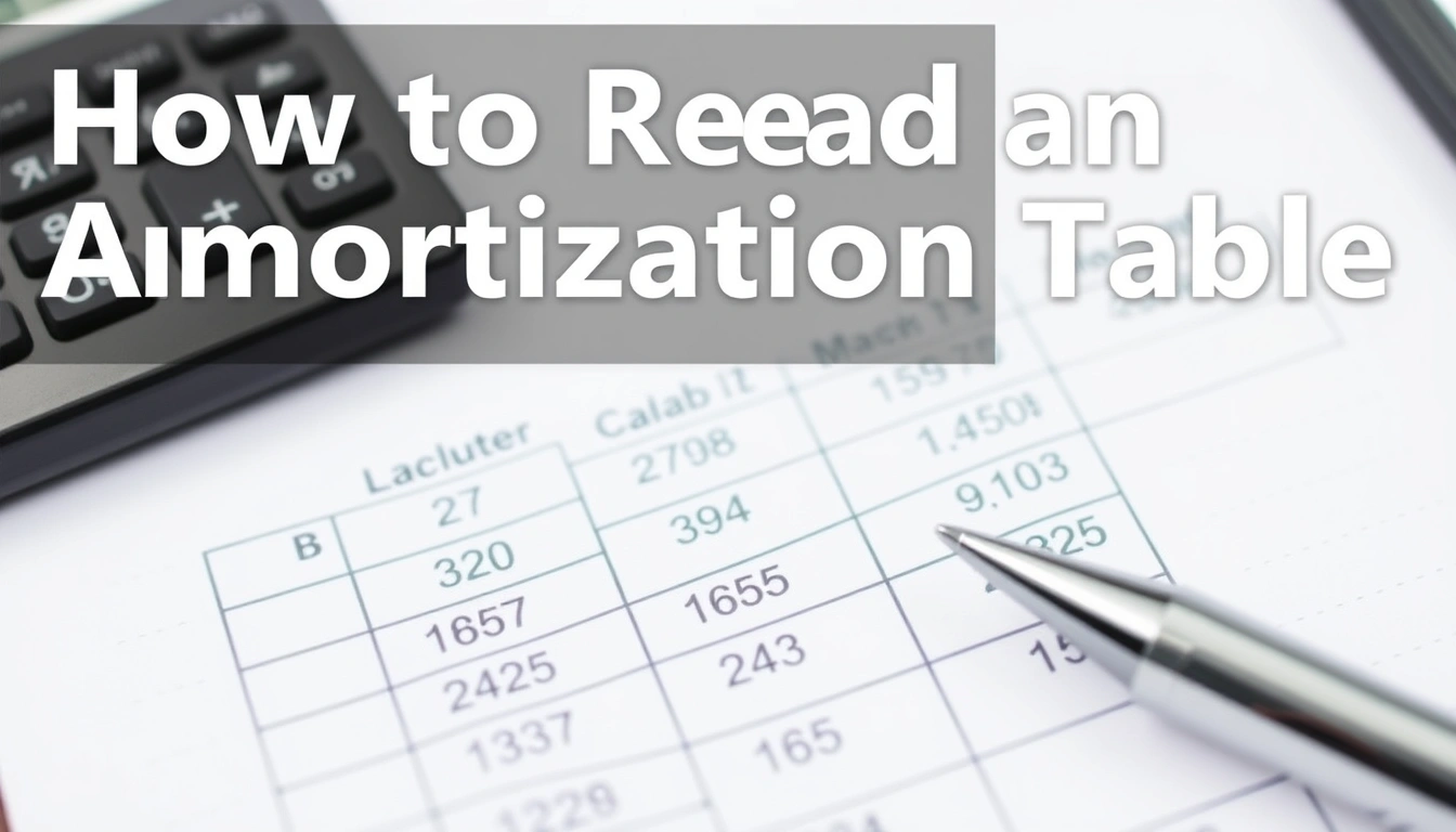 How to Read an Amortization Table in a Mortgage Calculator