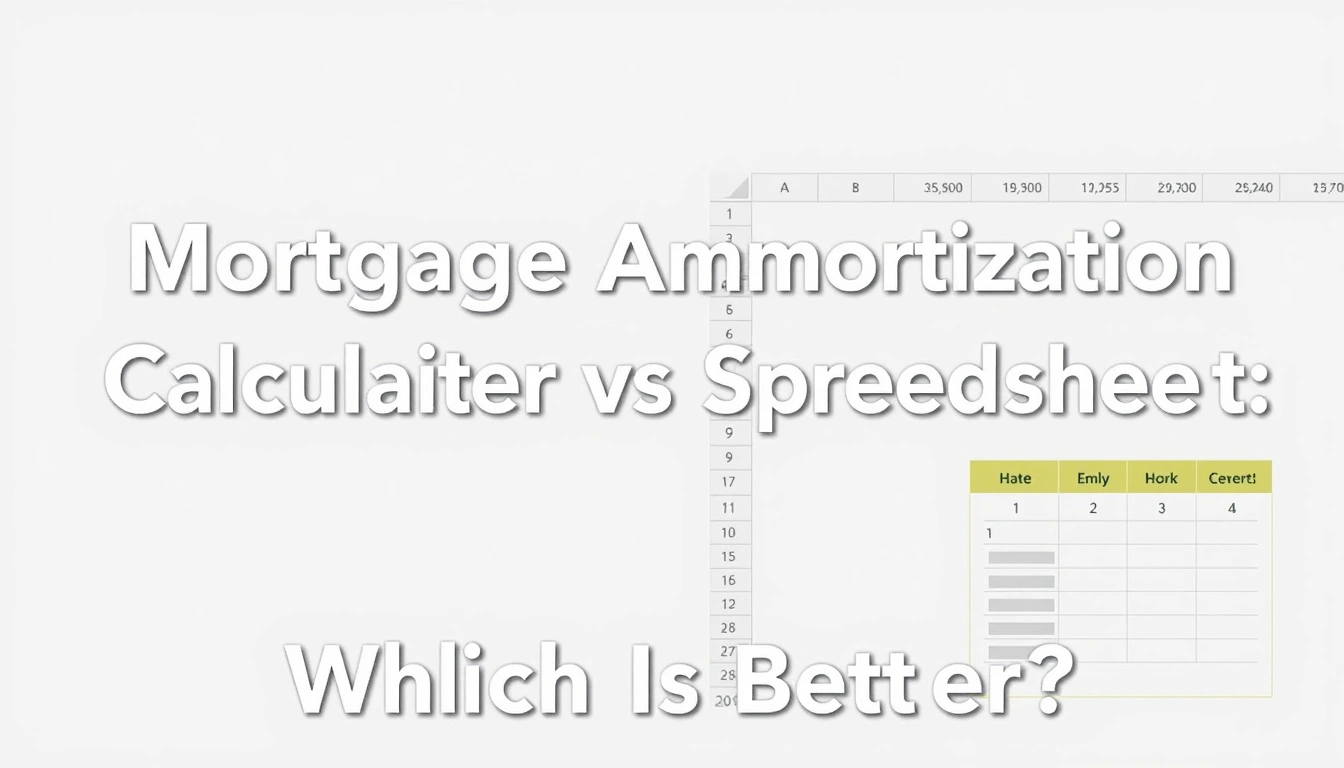 Mortgage Amortization Calculator vs Spreadsheet: Which Is Better?