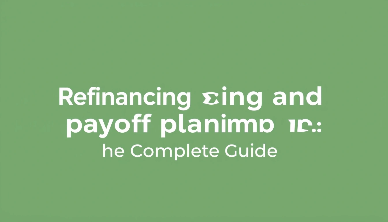 Refinancing and payoff planning — The Complete Guide Refinancing and payoff planning — The Complete Guide